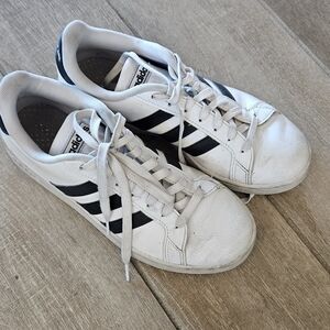 Adidas Womens White and Black Sneakers